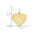 Image of 10K Yellow Gold Heart Letter N Initial Charm