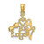 Image of 10K Yellow Gold I HEART LAS VEGAS with Dice Engraved Pendant