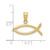 Image of 10k Yellow Gold Ichthus Fish Pendant