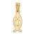 Image of 10K Yellow Gold Ichthus Fish Pendant 10XR425