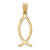 Image of 10K Yellow Gold Ichthus Fish Pendant 10XR453