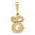 Image of 10K Yellow Gold Initial E Pendant 10C242/E