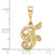 Image of 10K Yellow Gold Initial F Pendant 10C242/F