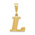 Image of 10K Yellow Gold Initial L Pendant