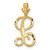 Image of 10K Yellow Gold Initial L Pendant 10C767L