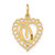 Image of 10K Yellow Gold Initial O Charm 10C568O