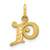 Image of 10K Yellow Gold Initial P Charm 10C764P