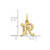 Image of 10K Yellow Gold Initial R Charm 10C764R