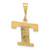 Image of 10K Yellow Gold Initial T Pendant