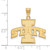 Image of 10K Yellow Gold Iowa State University Large Pendant by LogoArt (1Y004IAS)