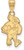 Image of 10K Yellow Gold Iowa State University Large Pendant by LogoArt (1Y018IAS)