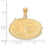 Image of 10K Yellow Gold Iowa State University Large Pendant by LogoArt (1Y030IAS)
