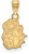 Image of 10K Yellow Gold James Madison University Small Pendant by LogoArt (1Y008JMU)