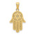 Image of 10k Yellow Gold Jewish Hand Of God with Star of David Pendant