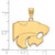 Image of 10K Yellow Gold Kansas State University Large Pendant by LogoArt (1Y004KSU)