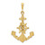 Image of 10K Yellow Gold Large Anchor Pendant