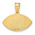 Image of 10k Yellow Gold Lasered Football Number And Name Pendant