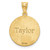 Image of 10k Yellow Gold Lasered Volleyball Number And Name Pendant