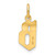 Image of 10K Yellow Gold Letter B Initial Charm 10XNA1335Y/B