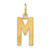 Image of 10K Yellow Gold Letter M Initial Charm 10XNA1336Y/M