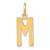 Image of 10K Yellow Gold Letter M Initial Charm 10XNA1336Y/M