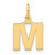 Image of 10K Yellow Gold Letter M Initial Charm 10XNA1337Y/M