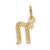 Image of 10K Yellow Gold Letter n Initial Charm 10YC1060N