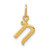 Image of 10K Yellow Gold Letter n Initial Charm 10YC1060N
