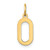 Image of 10K Yellow Gold Letter O Initial Charm 10XNA1336Y/O