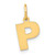 Image of 10K Yellow Gold Letter P Initial Charm 10XNA1337Y/P