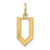 Image of 10K Yellow Gold Letter V Initial Charm 10XNA1336Y/V