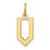 Image of 10K Yellow Gold Letter V Initial Charm 10XNA1336Y/V