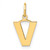 Image of 10K Yellow Gold Letter V Initial Charm 10XNA1337Y/V