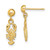 Image of 10k Yellow Gold Lobster Post Dangle Earrings