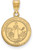 Image of 10k Yellow Gold LogoArt University of Alabama Medium Crest Pendant