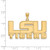 Image of 10K Yellow Gold Louisiana State University Large Pendant by LogoArt (1Y044LSU)
