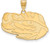 Image of 10K Yellow Gold Louisiana State University Large Pendant by LogoArt (1Y064LSU)