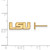 Image of 10K Yellow Gold Louisiana State University XSmall Post Earrings LogoArt 1Y082LSU