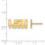 10K Yellow Gold Louisiana State University XSmall Post Earrings LogoArt 1Y083LSU