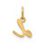 Image of 10K Yellow Gold Lower case Letter D Initial Charm 10XNA1306Y/D