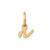 Image of 10K Yellow Gold Lower case Letter N Initial Charm 10XNA1306Y/N