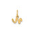 Image of 10K Yellow Gold Lower case Letter N Initial Charm 10XNA1307Y/N