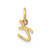 Image of 10K Yellow Gold Lower case Letter T Initial Charm 10XNA1306Y/T