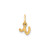 Image of 10K Yellow Gold Lower case Letter V Initial Charm 10XNA1307Y/V