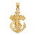 Image of 10K Yellow Gold Mariners Cross w/Eagle Pendant