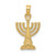 Image of 10k Yellow Gold Menorah Pendant