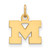 Image of 10K Yellow Gold Michigan (University Of) X-Small Pendant by LogoArt (1Y001UM)