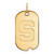 10K Yellow Gold Michigan State University Small Dog Tag by LogoArt