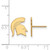 Image of 10K Yellow Gold Michigan State University Small Post Earrings LogoArt (1Y051MIS)