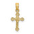 Image of 10K Yellow Gold Mini Crucifix W/ Fancy Tips Pendant